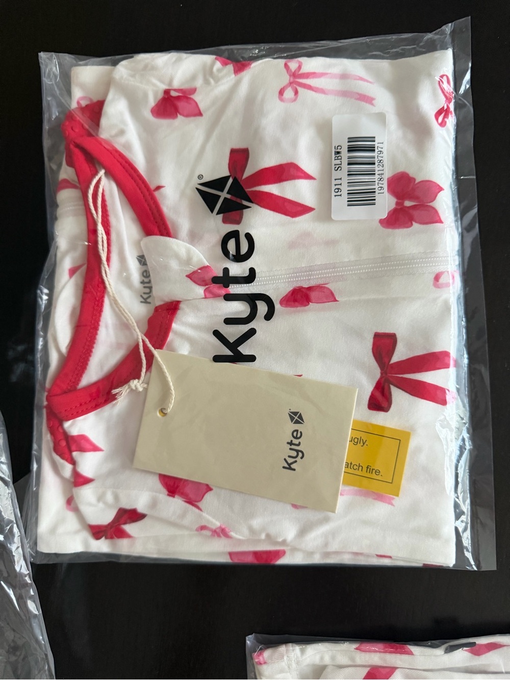 Kyte BABY White Sleep Sack with Pink Bow Print